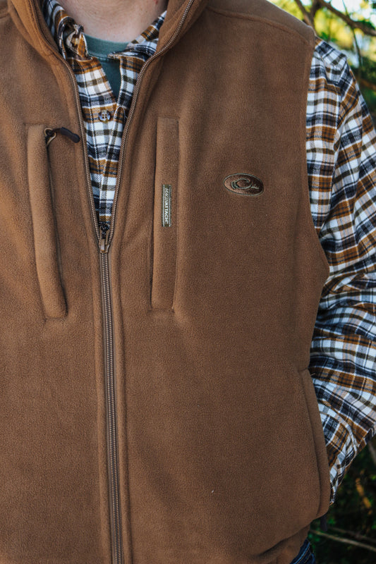 Drake MST Solid Windproof Tabacco Brown Layering Vest