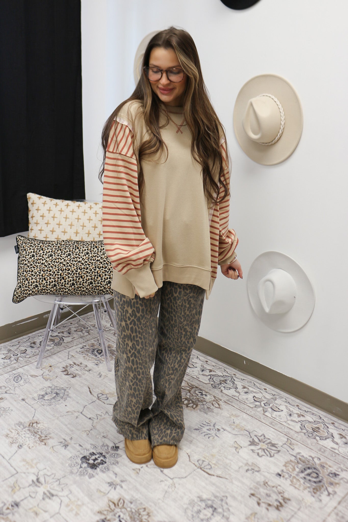 Always Good To See Striped Top -2 Colors