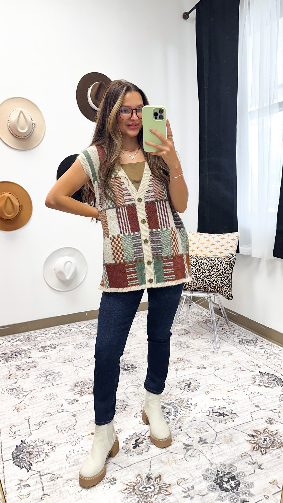 Make An Appearance Brick Sweater Vest