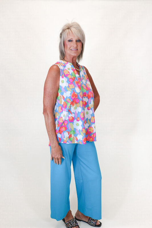 Better Than Expected Liz Aqua Blouse