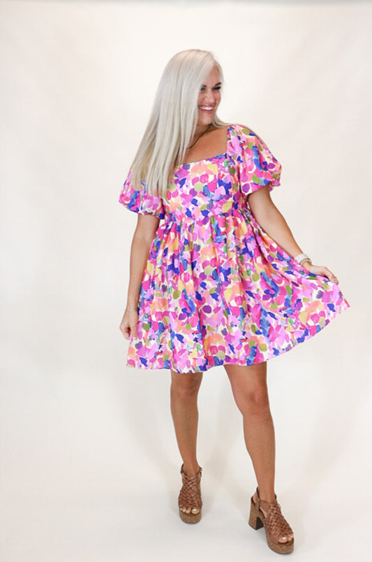 My Ideal Day Pink Floral Dress
