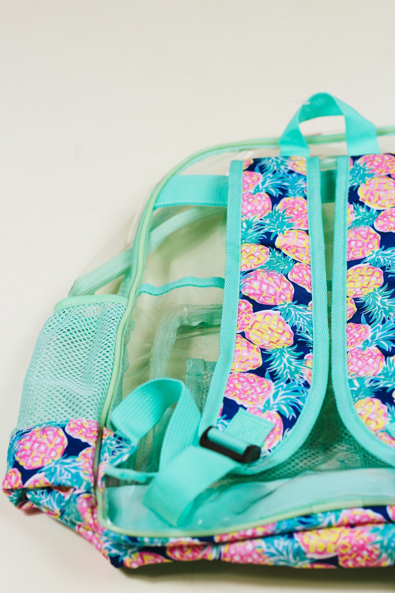Mint Pineapple Clear Backpack