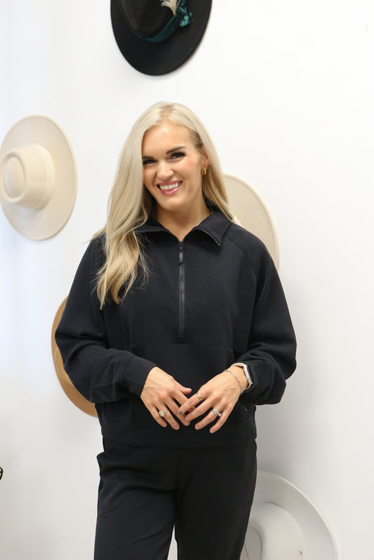 Local Girl Freelance Quarter Zip Pullover - 2 Colors