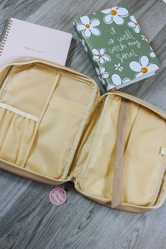 More Than Able Color Block Bible Cover- Tank & Pink