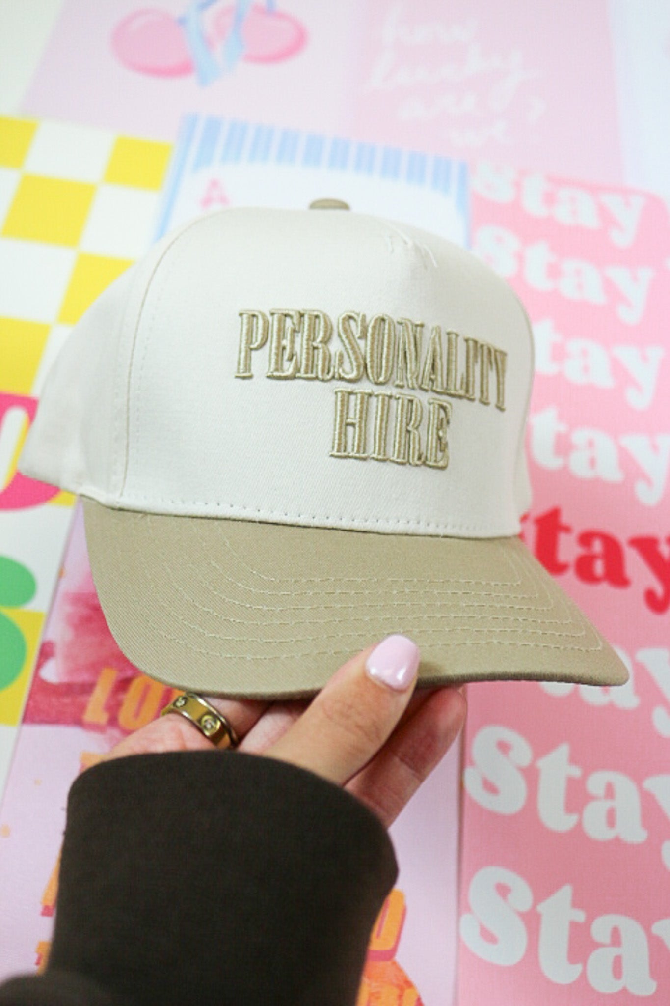 Personality Hire Tan Trucker Hat