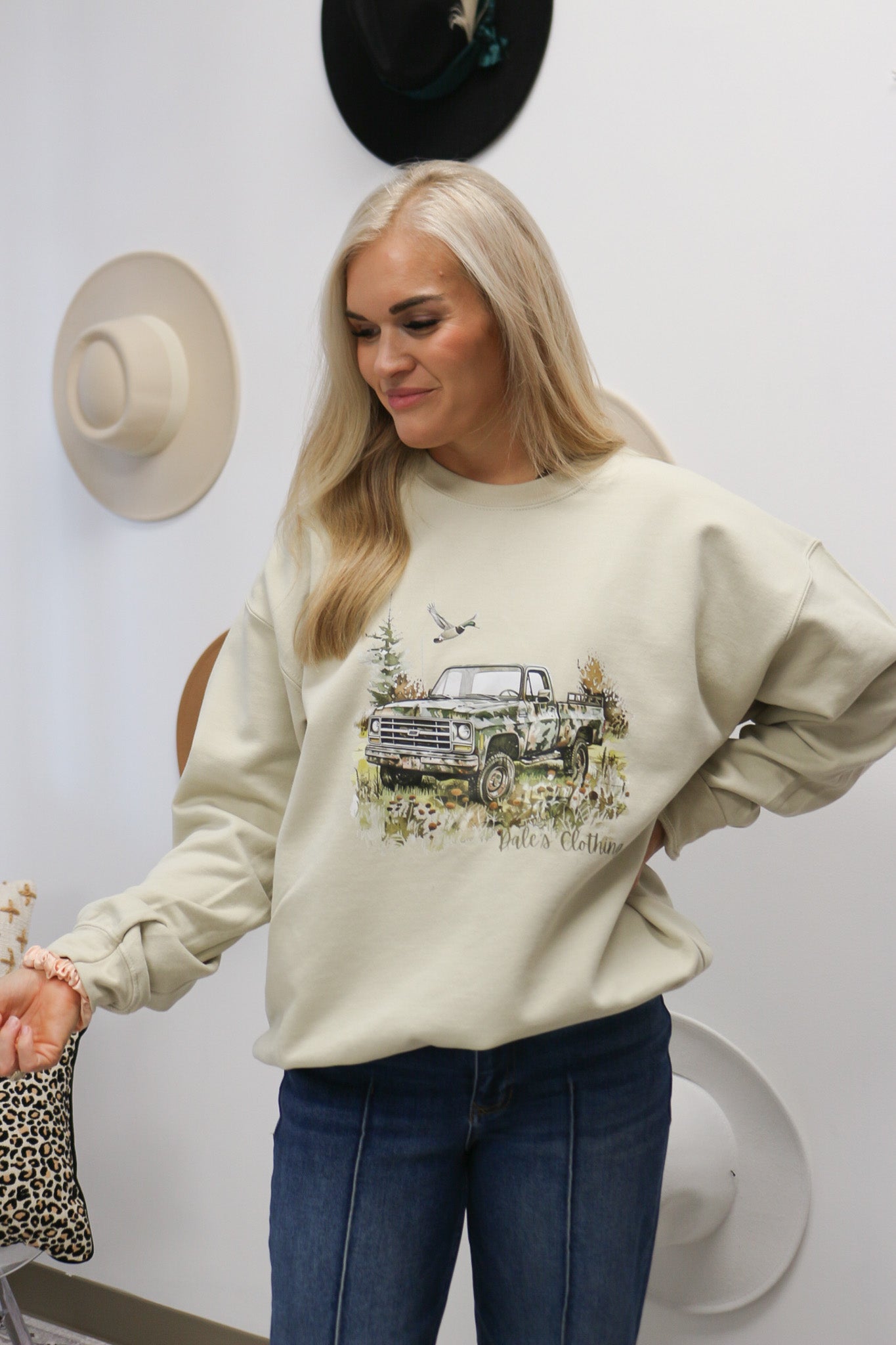Tan Dales Camo Truck Sweatshirt
