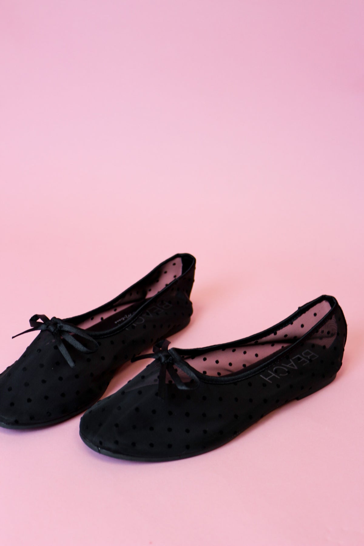Jerzy Mesh Black Polka Dot Matisse Ballet Flat