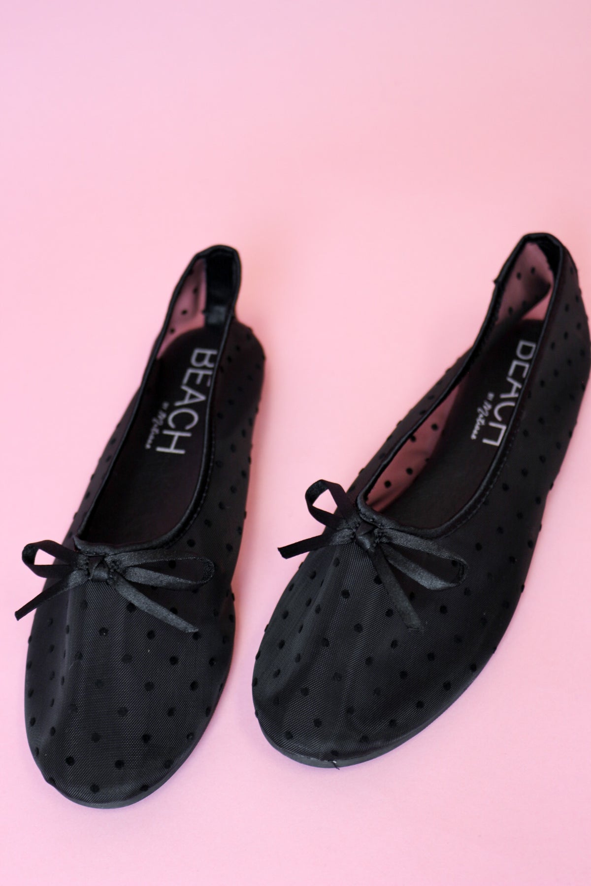Jerzy Mesh Black Polka Dot Matisse Ballet Flat
