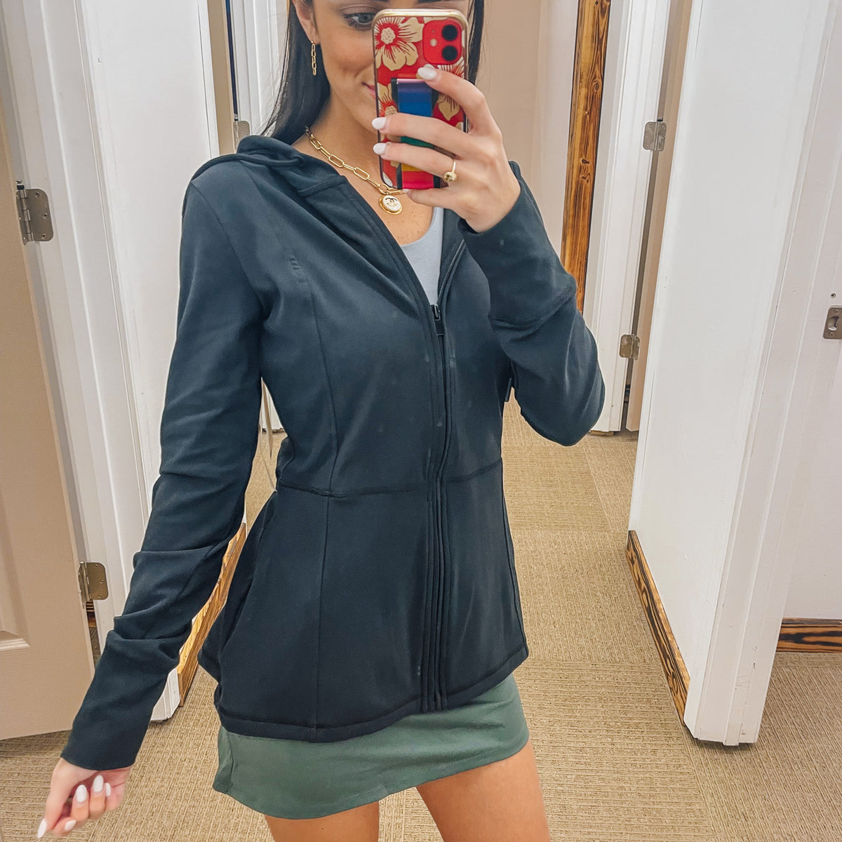 Making Things Right Fit and Flare Zip Up Jacket