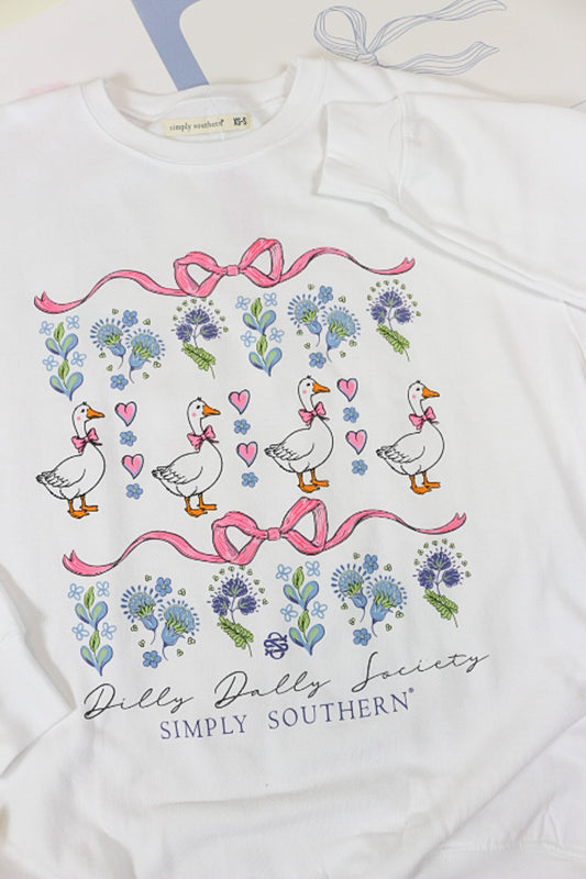 Dilly Dally White Sweatshirt