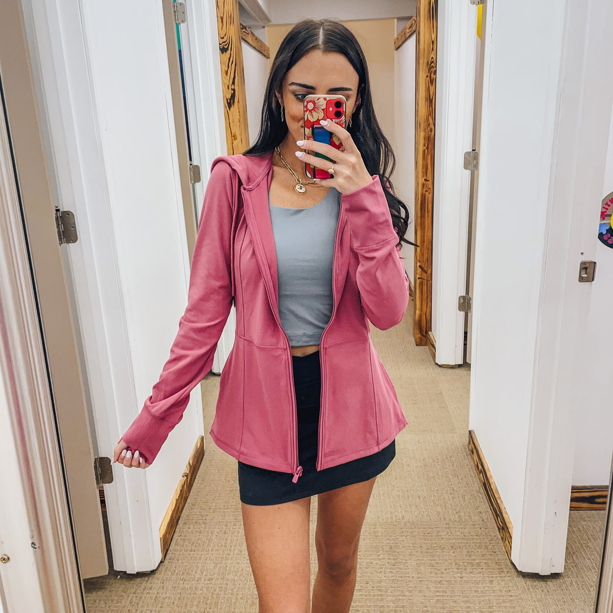Making Things Right Fit and Flare Zip Up Jacket