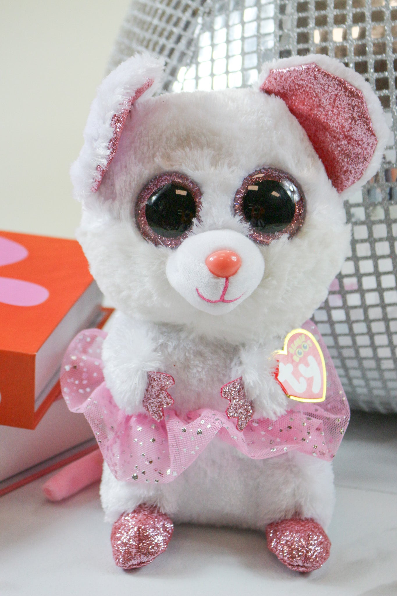 Nina White Mouse Beanie Baby