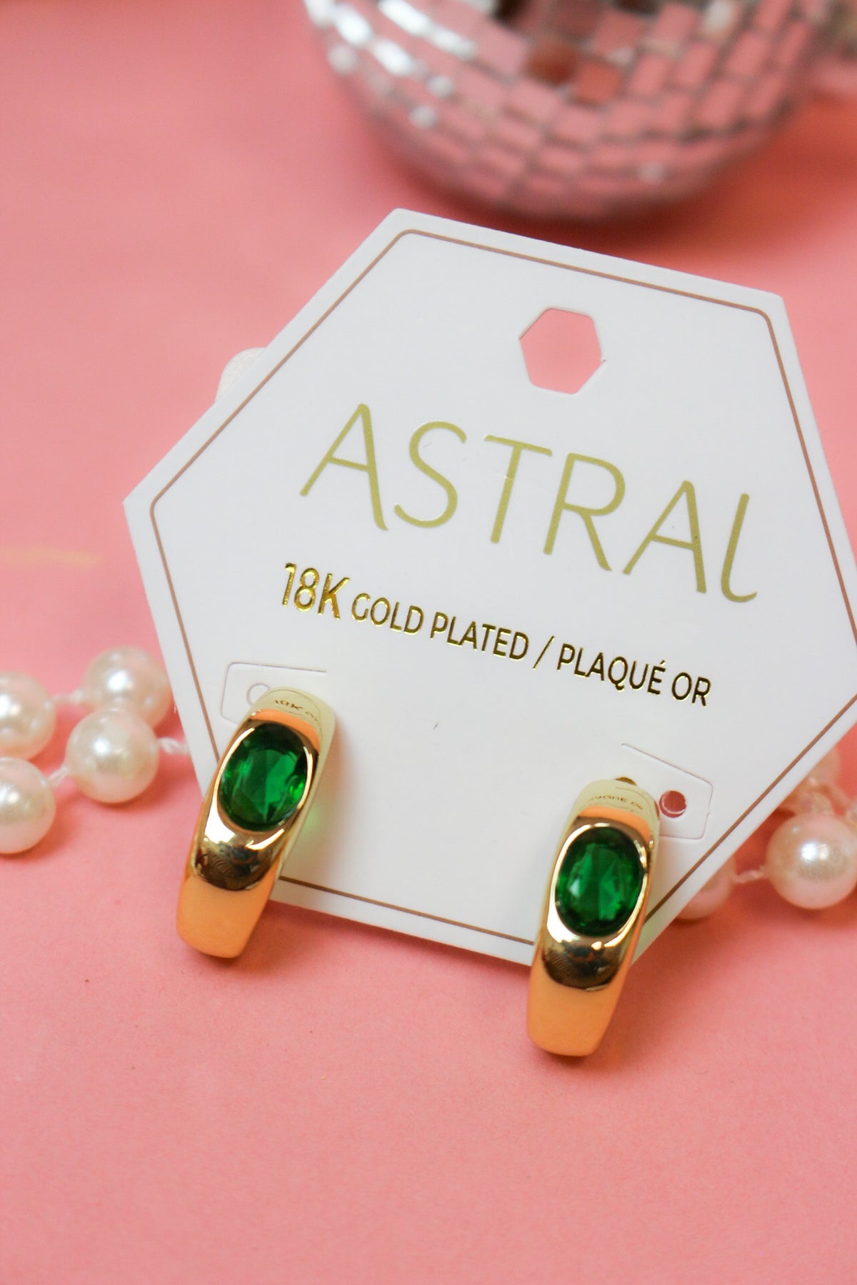 Charlie Paige Gold Dome Hoop Earrings