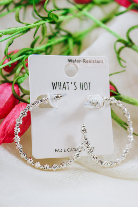 Water Resistant Twisted Hoop Earrings -2 Colors