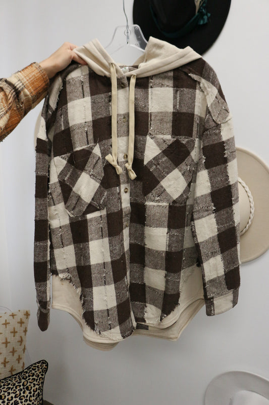 Good Company Hoodie Plaid Flannel -2 Colors