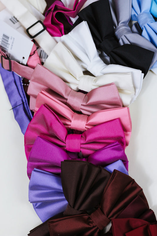 Fuchsia Pink Bow Tie