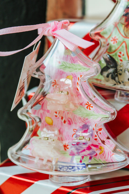 Christmas Tree Ornament With Mini Claw Clips - 3 Colors