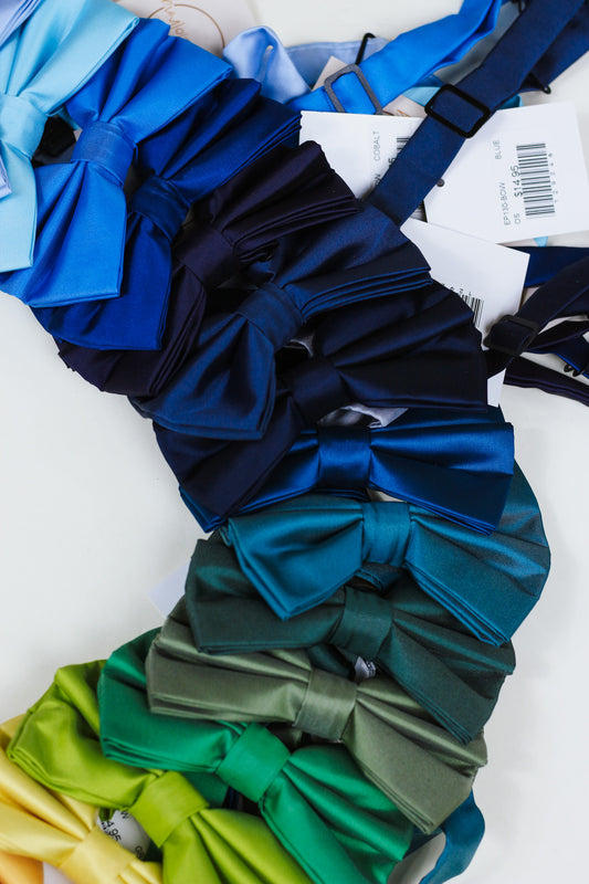 Dark Teal Blue Bow Tie
