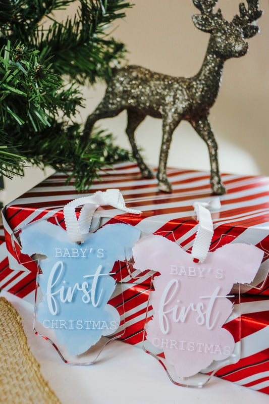 Pink Baby's First Chirstmas Ornament
