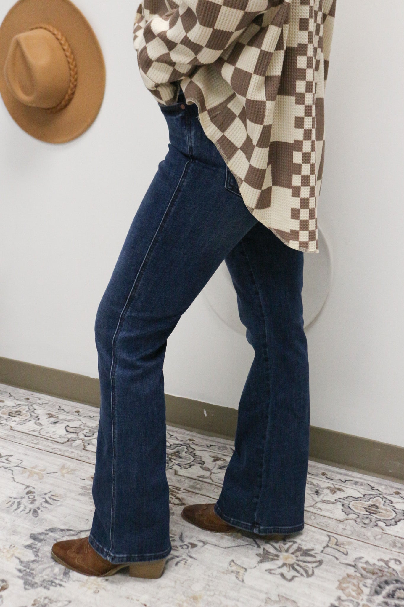 Tummy Control Bootcut Dark Jeans By Judy Blue