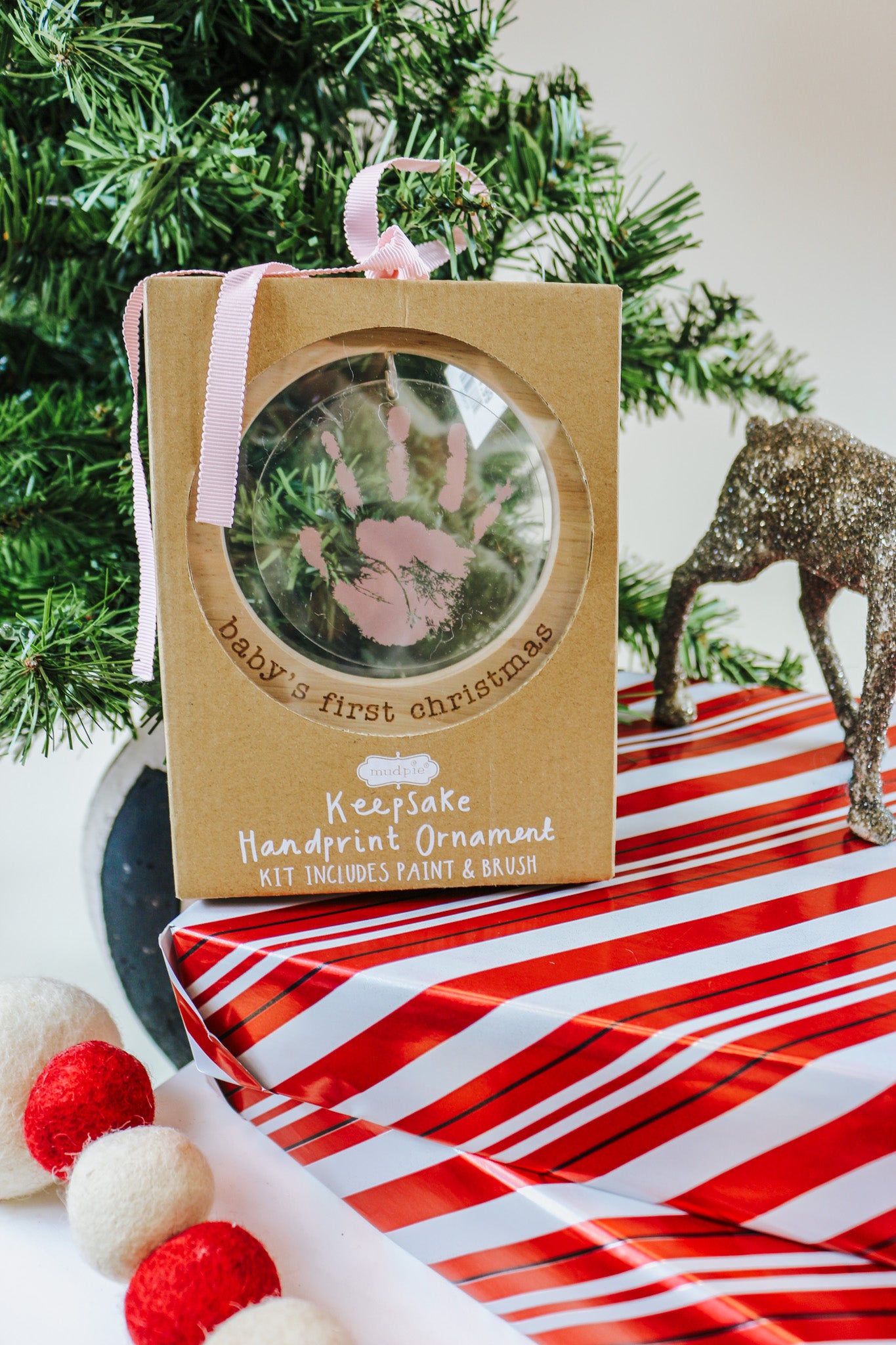 Acrylic Hand Print Ornament -2 Colors