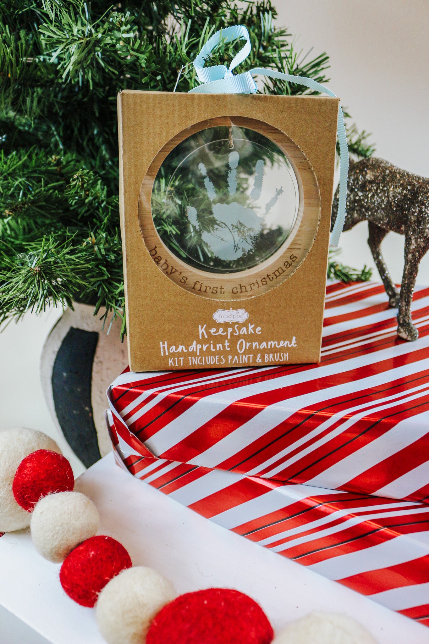 Acrylic Hand Print Ornament -2 Colors