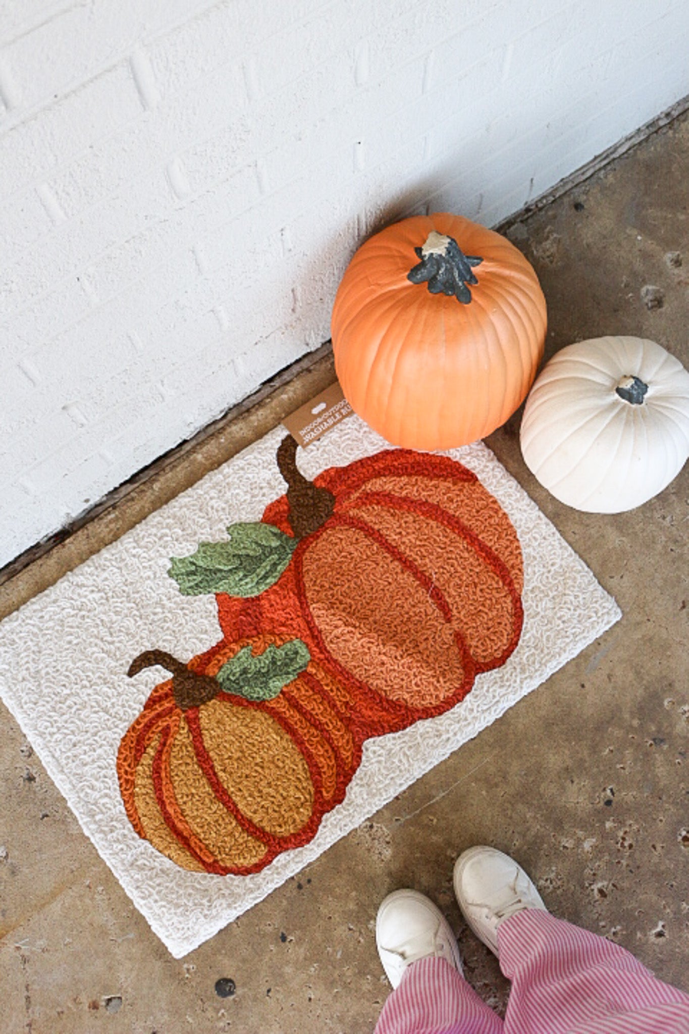 Indoor Outdoor Washable Pumpkin Doormat