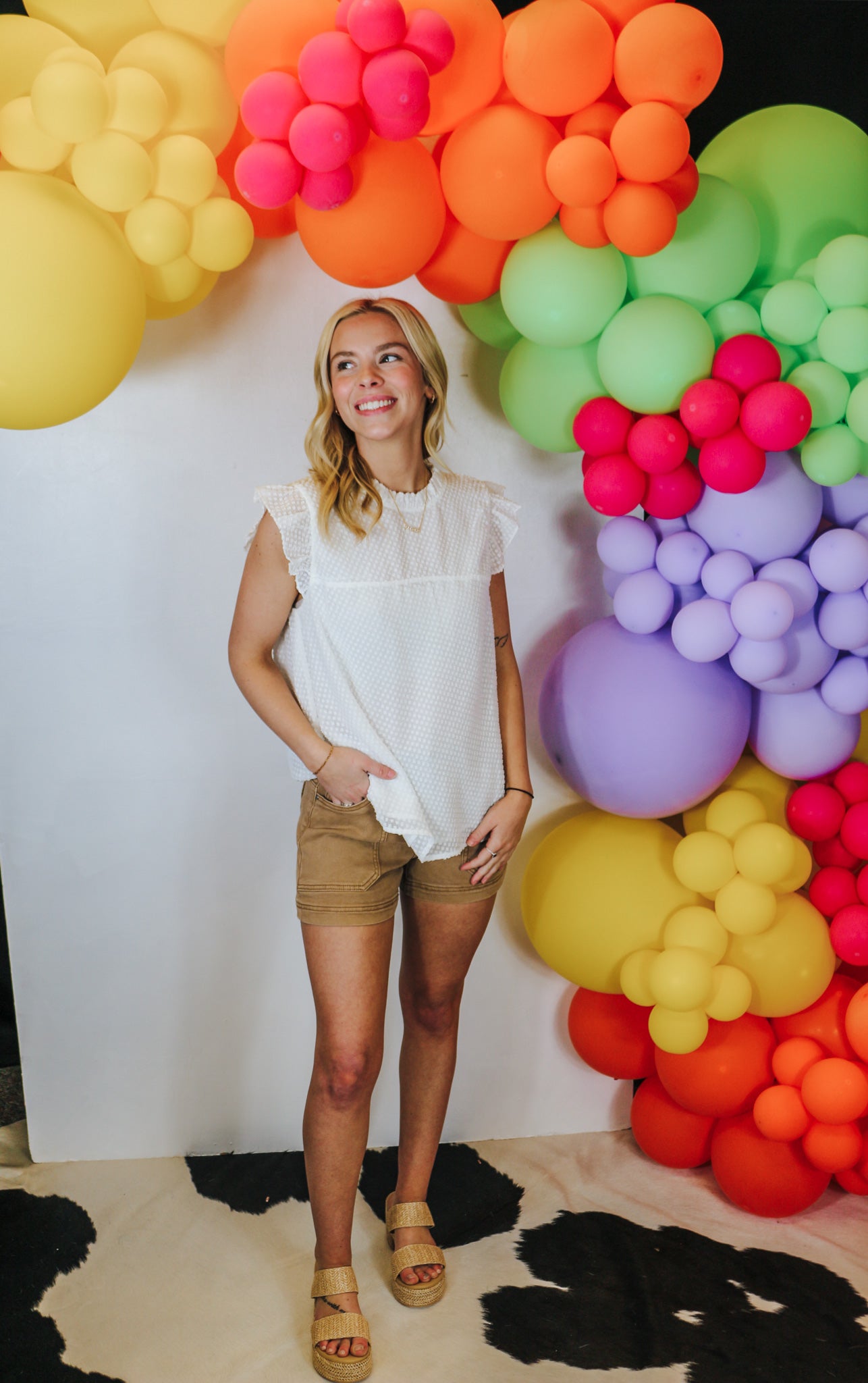 Risen Cocoa Brown Denim Short