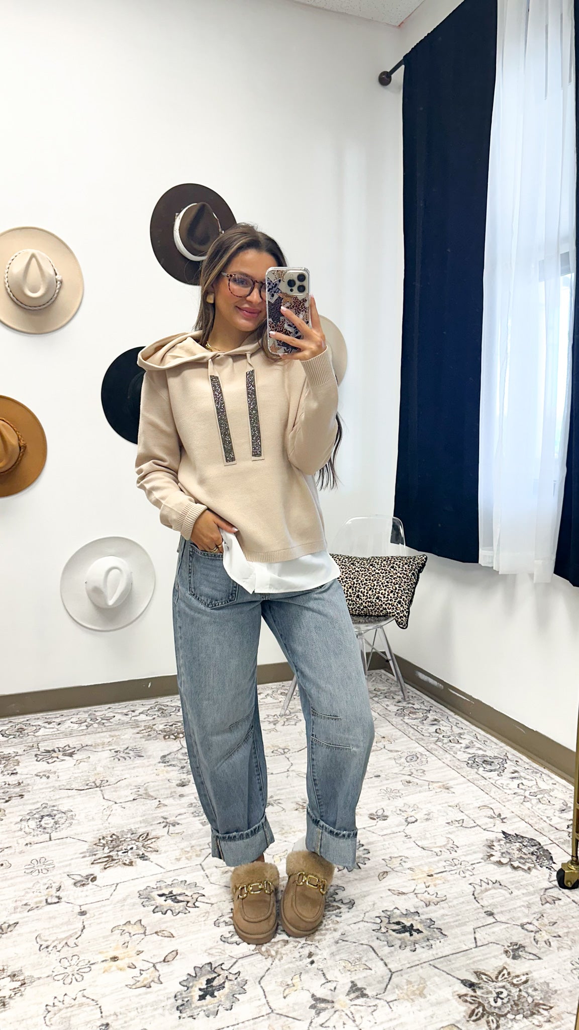 Stay Grounded Shayna Cream Hoodie