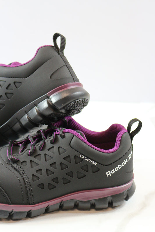 Women's Reebok Black & Plum Sublite Cushion Work Tennis Shoe