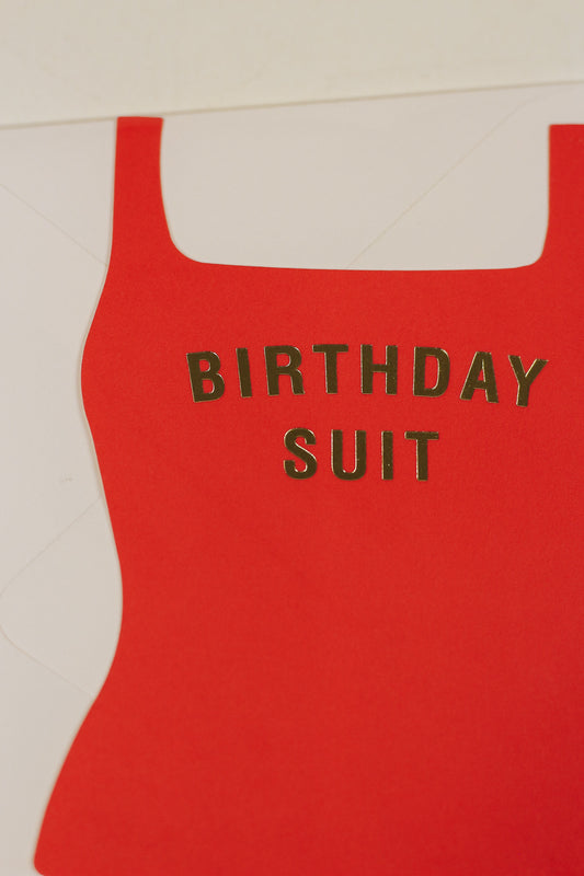 Birthday Suit Flat Greeting Card