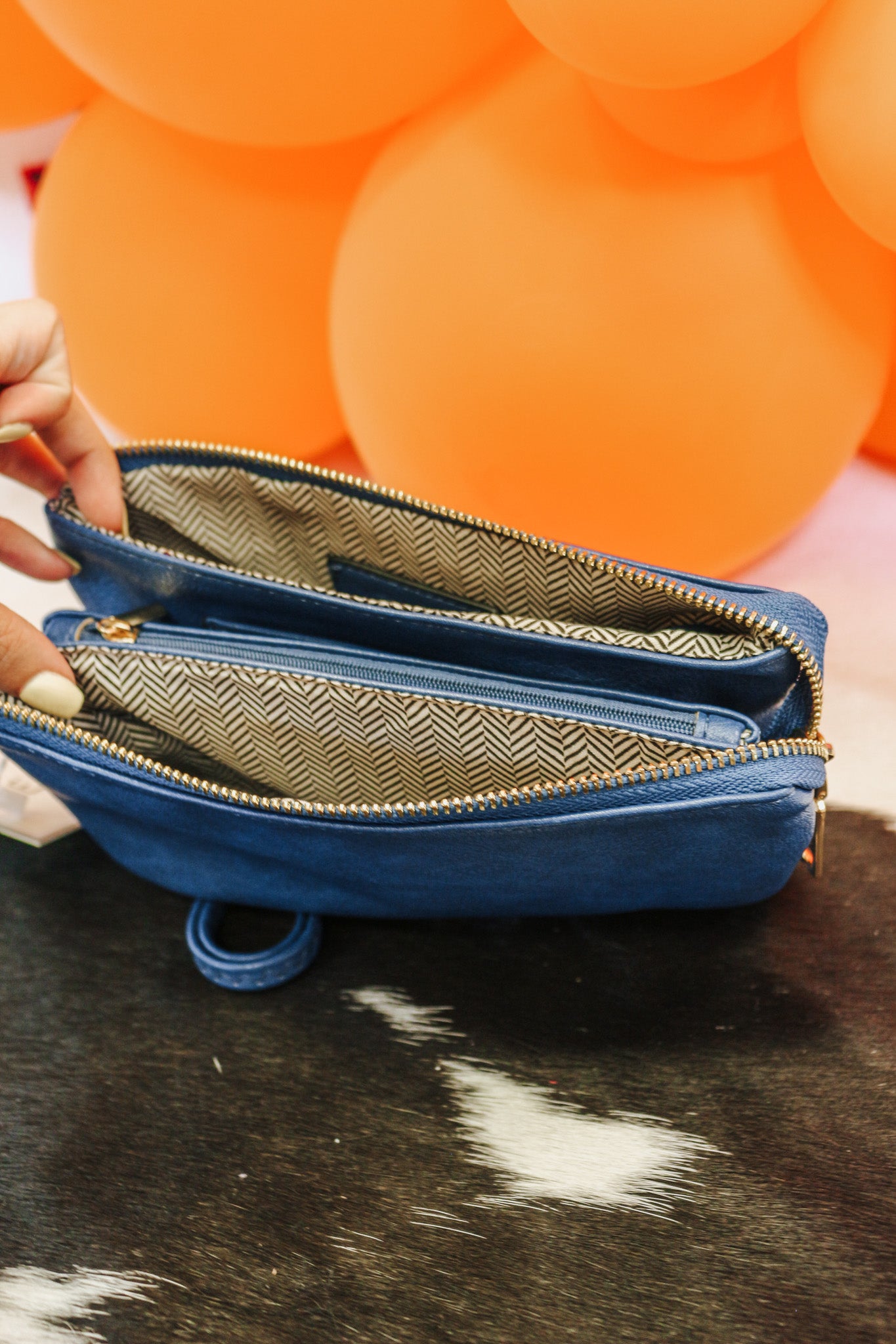 Riley Pink Metallic Crossbody Bag