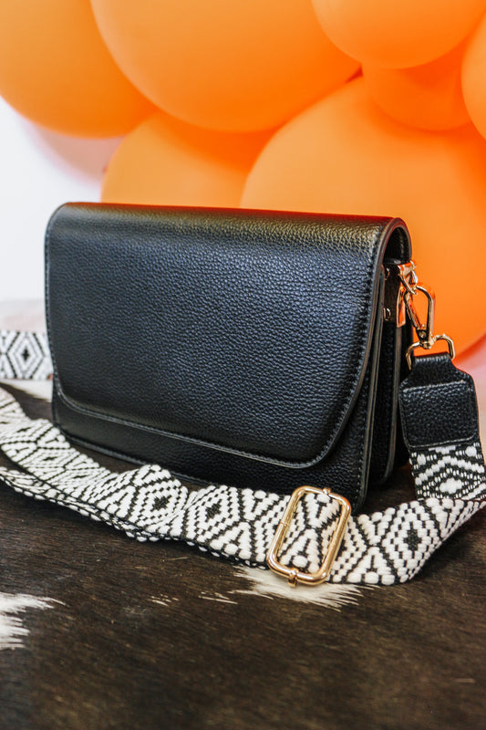 Noah Guitar Strap Black Crossbody Purse