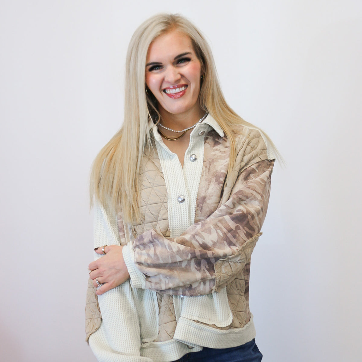 Exotic Looks Patchwork Shacket