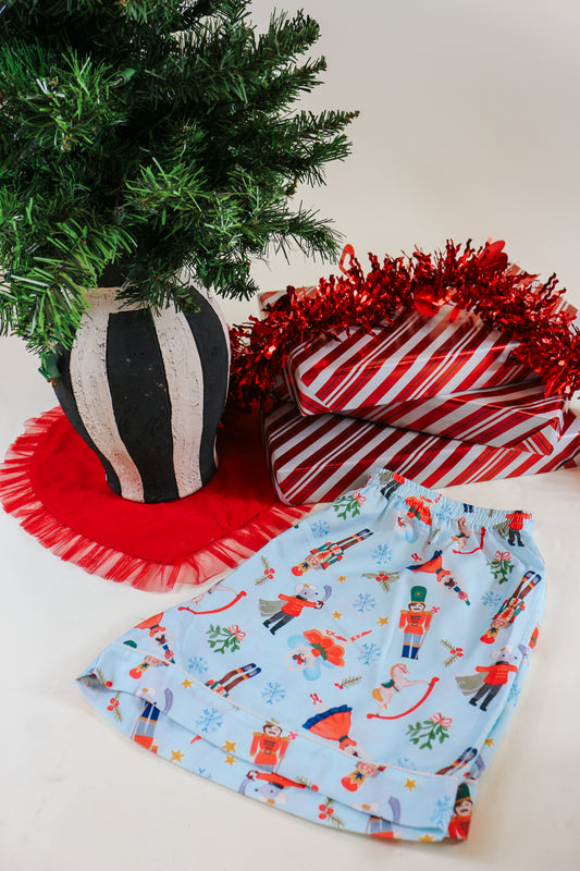 Blue Nutcracker PJ Shorts