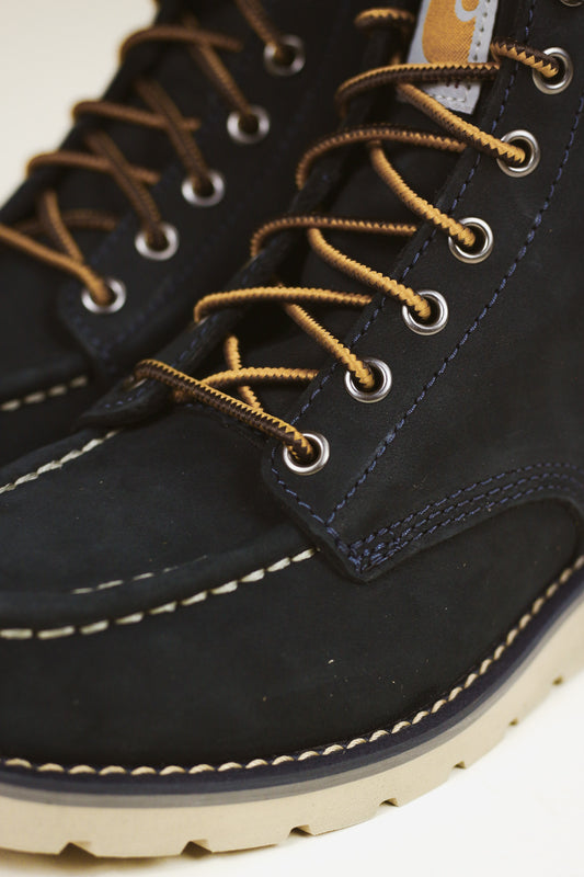 Women's 6-Inch Moc Toe Wedge Boot Navy