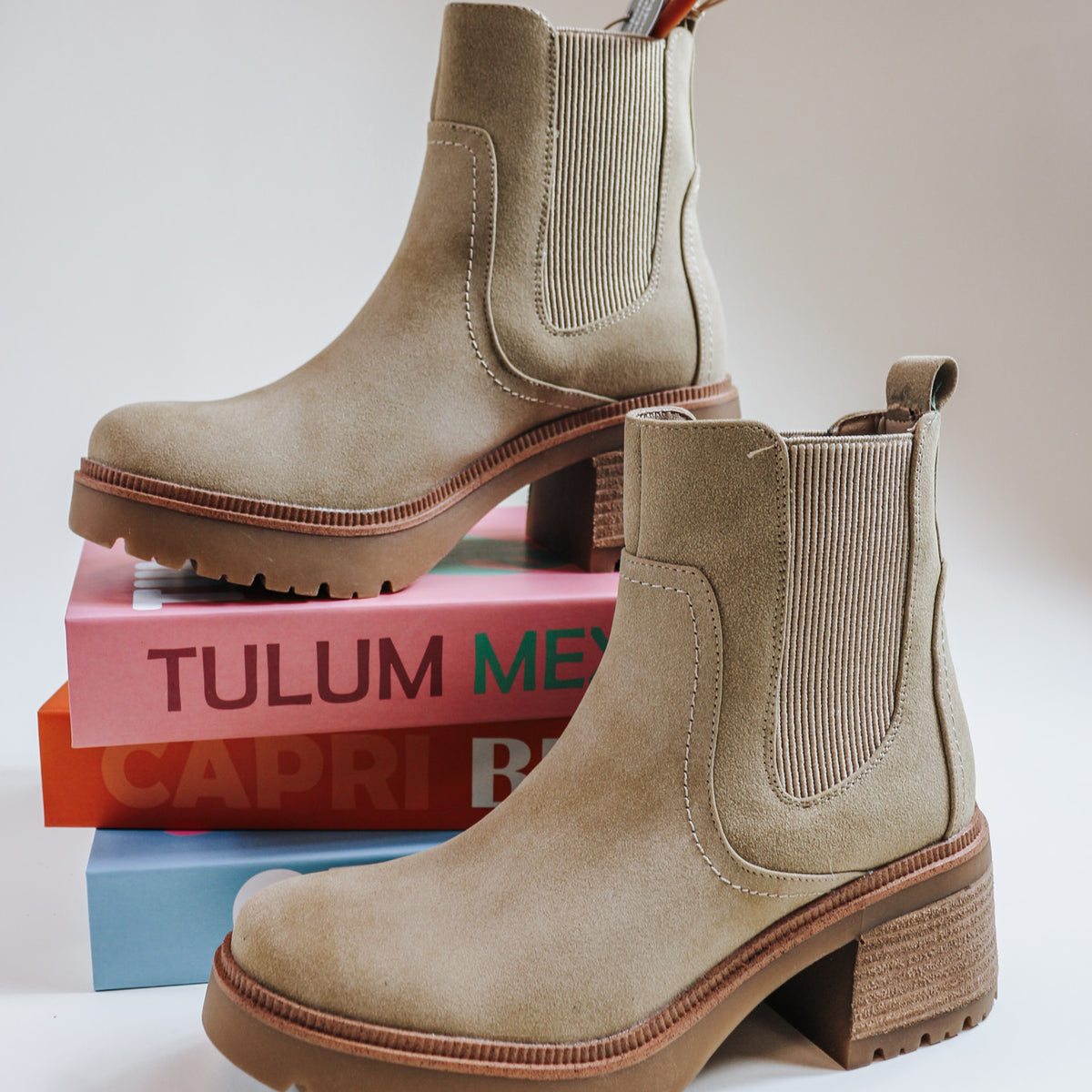 Irie platform booties by MIA, shown in one of two available colors