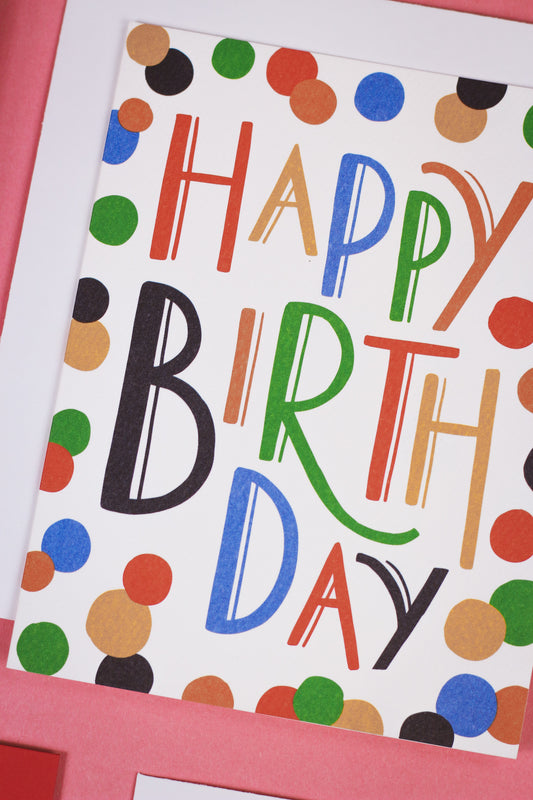 Happy Birthday Polka Dot Greeting Card