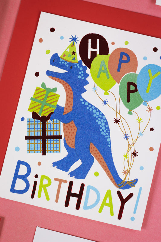 Dinosaur Birthday Greeting Card