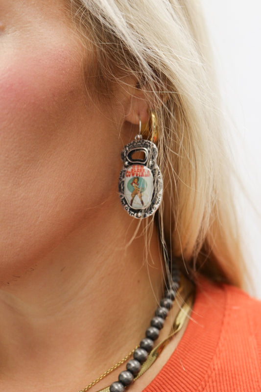 God Bless Cowgirls Necklace & Earring Set