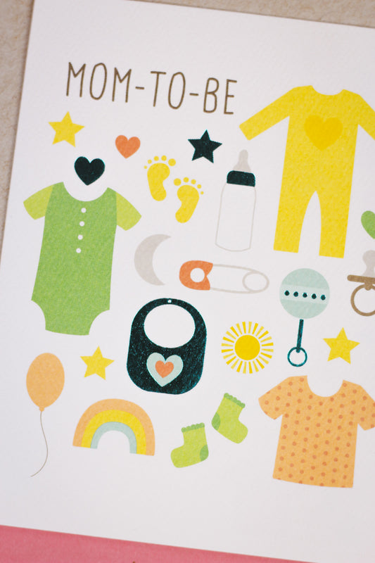 Mom To Be White Greeting Card