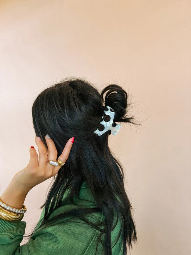 Women's Polka Dot Hair Claw Clip