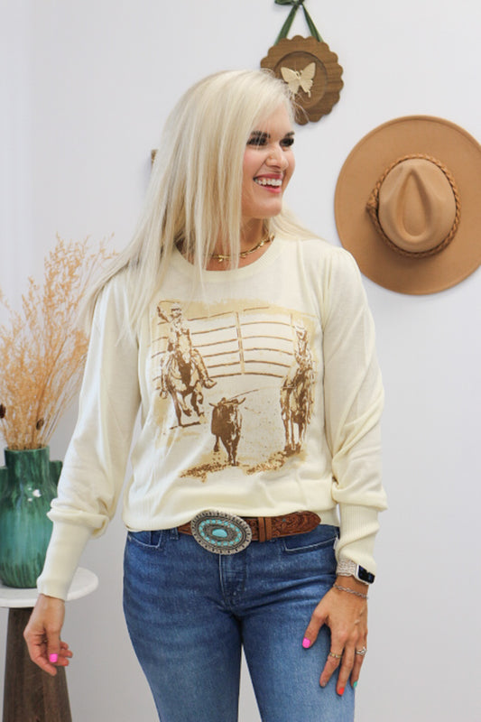 Western Dreams Cinch Yellow Western Sweater