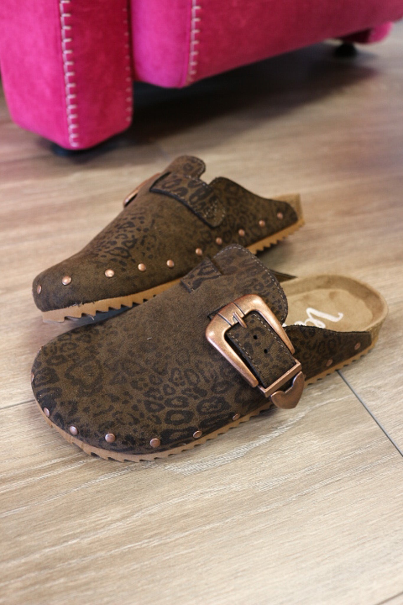 Boston Taupe Leopard Slip On Shoe