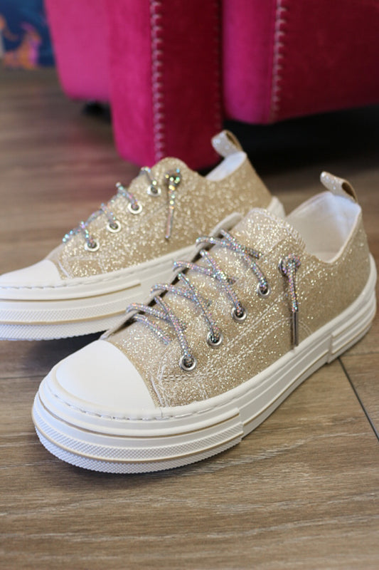 Aman Gold Glitter Sneaker