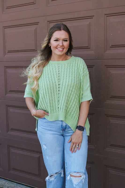 Seen Brighter Days Knit Top -2 Colors