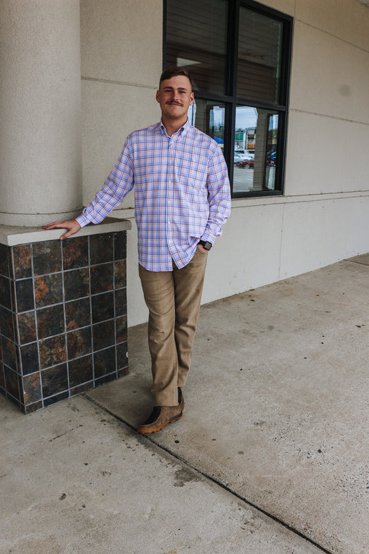 Men's Sunset Blue Striped Shirt