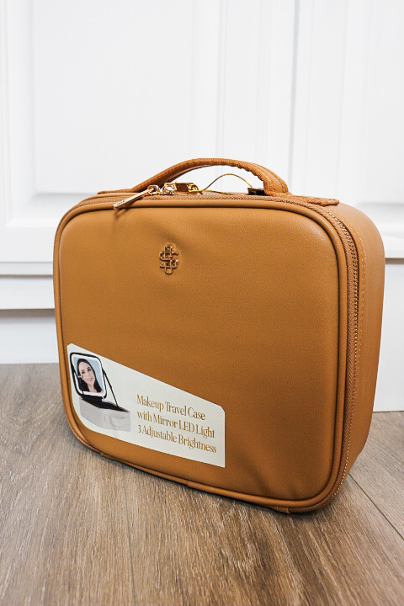 Leather LED Mirror Travel Bag -3 Colors