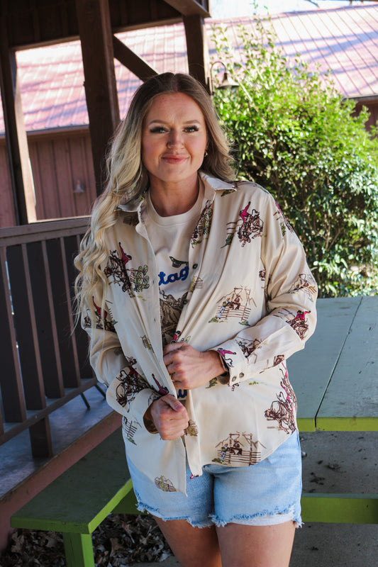 Ariat Women's Homestyle Round Up Button Up Blouse