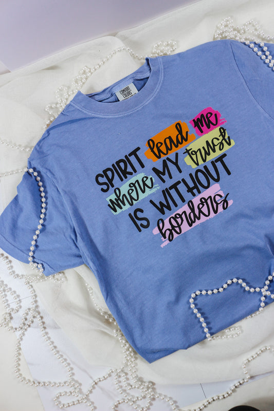 My Trust Is Without Borders Blue Graphic Tee